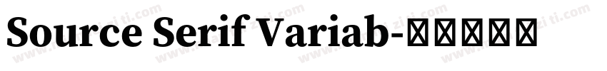 Source Serif Variab字体转换
